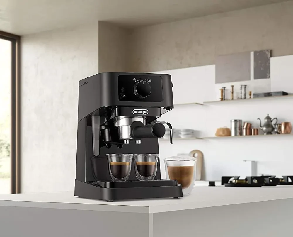 Cafetiera manuala DeLonghi EC230BK, 1100W, Negru