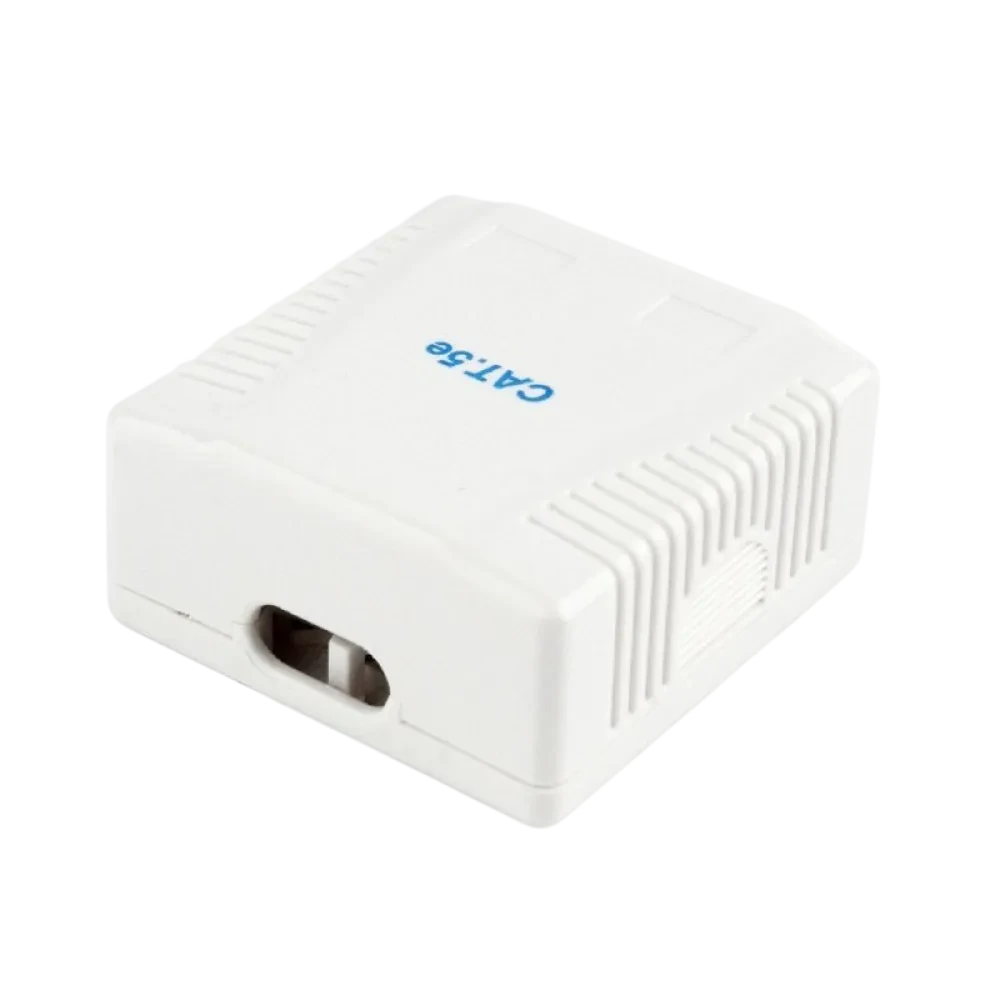Priză pentru montare pe perete Cablexpert NCAC-2F5E-01, Alb