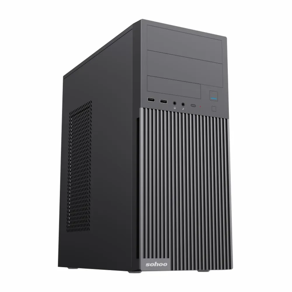 Компьютерный корпус Sohoo 2815BK, Midi-Tower, ATX, Чёрный