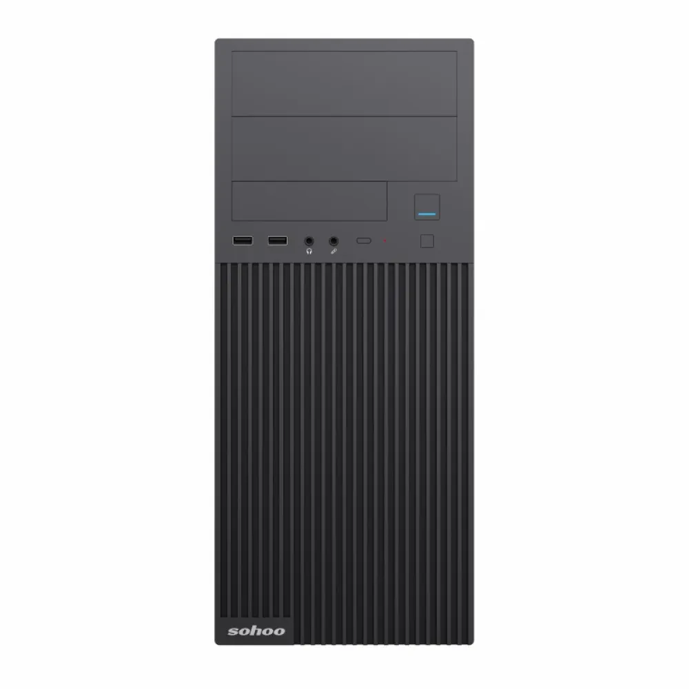 Компьютерный корпус Sohoo 2815BK, Midi-Tower, ATX, Чёрный