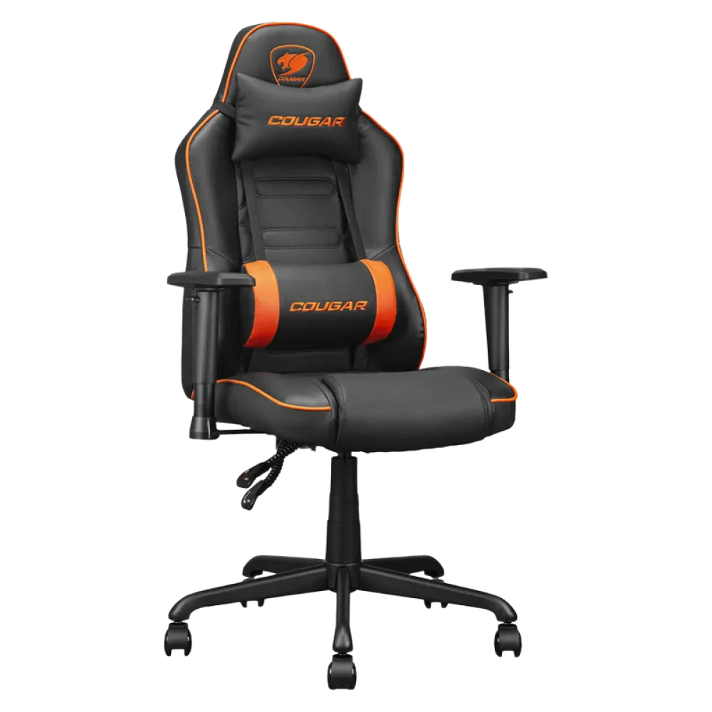 Scaun Gaming Cougar Fusion S, PVC Piele, Negru | Portocaliu