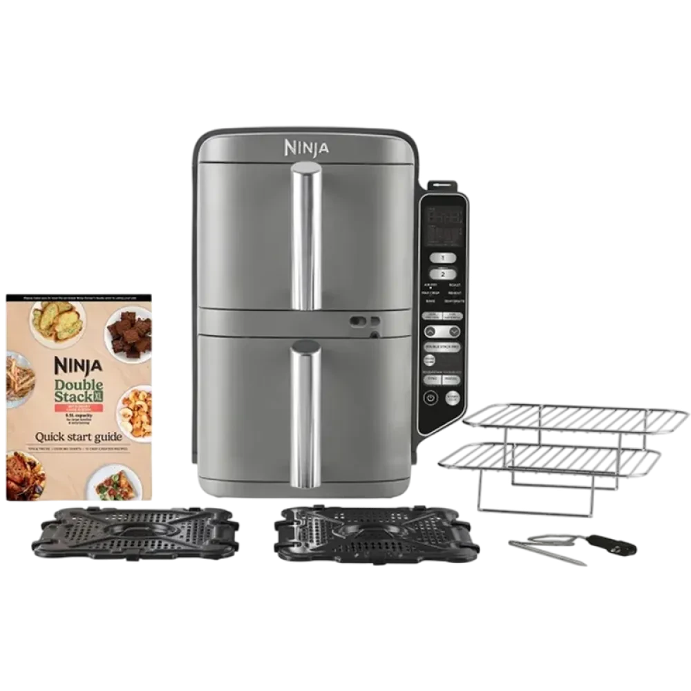 Friteuză cu aer cald Ninja Double Stack XL Smart SL451EU, Gri