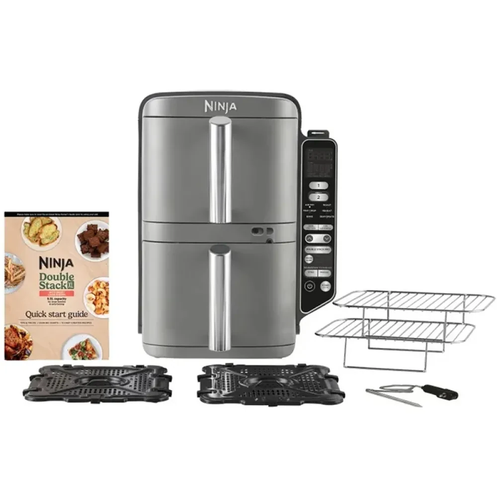 Friteuză cu aer cald Ninja Double Stack XL Smart SL451EU, Gri