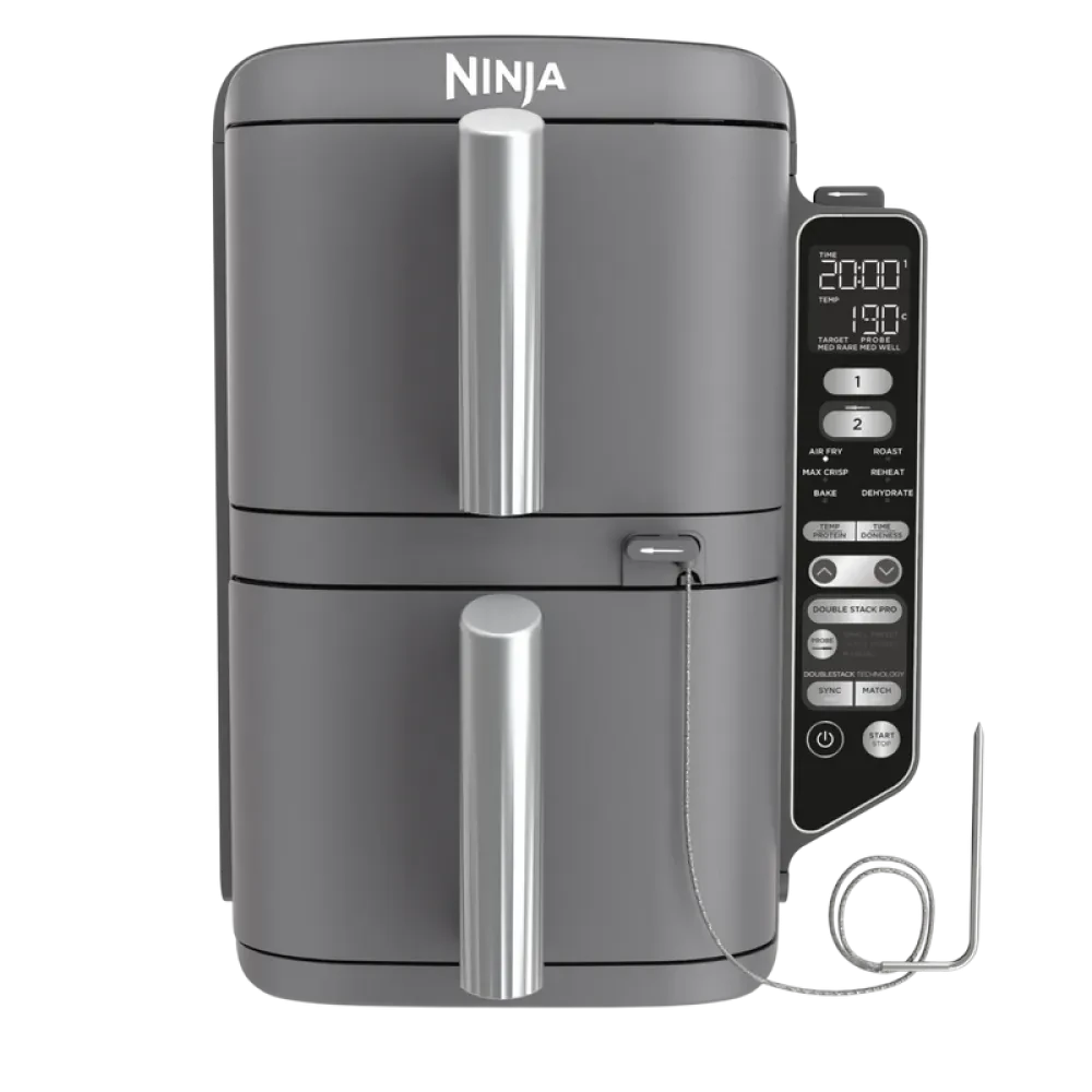 Friteuză cu aer cald Ninja Double Stack XL Smart SL451EU, Gri