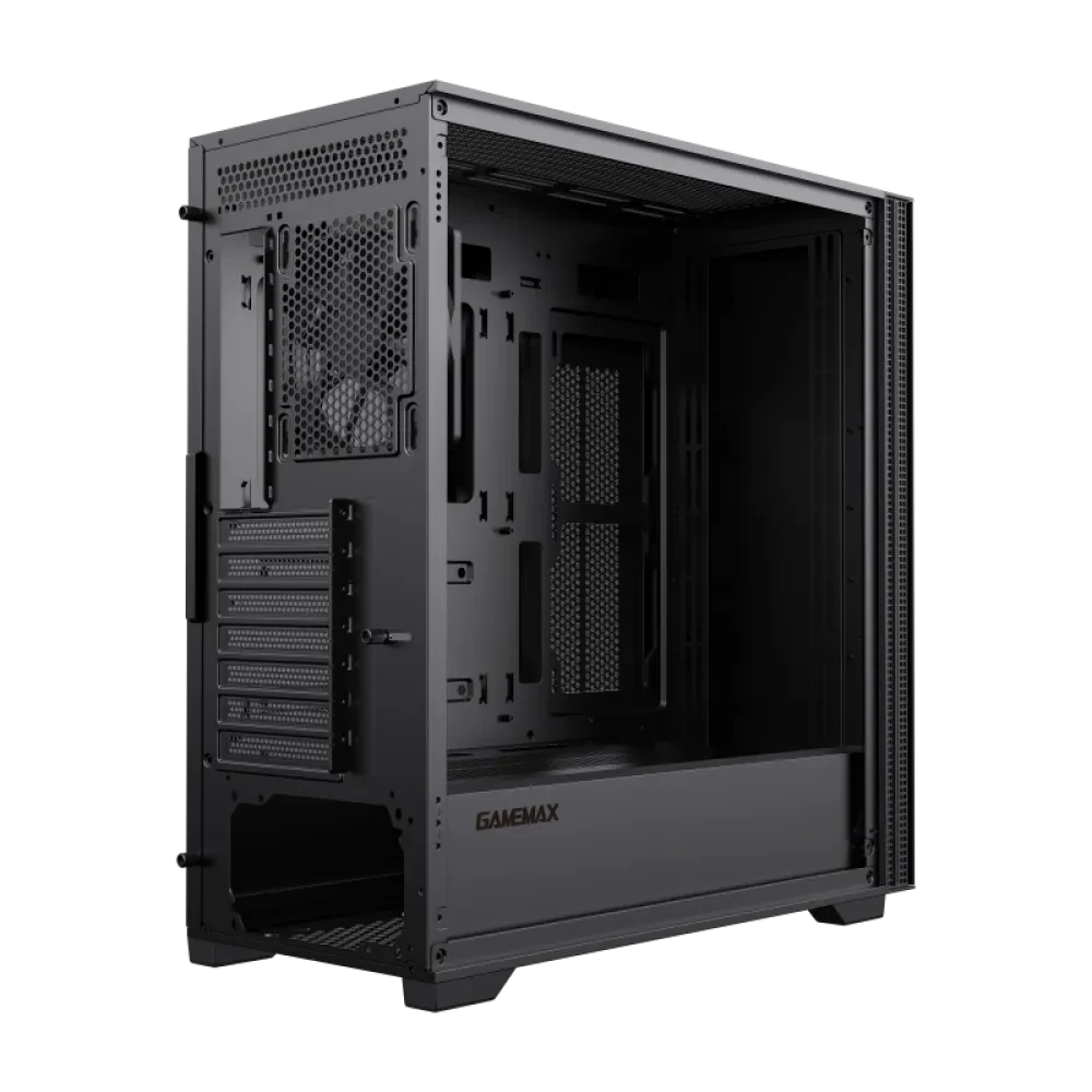 Carcasă PC Gamemax QUEST, Midi-Tower, Fără PSU, Negru