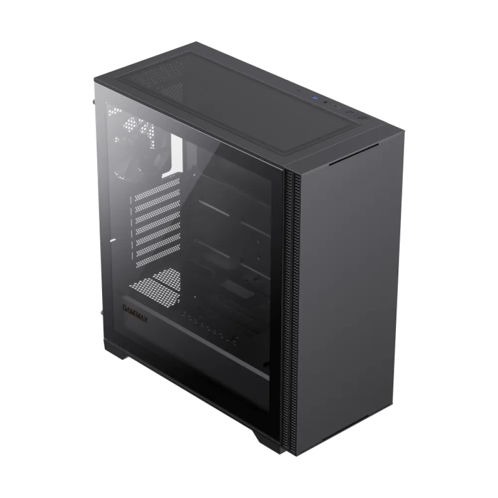 Carcasă PC Gamemax QUEST, Midi-Tower, Fără PSU, Negru