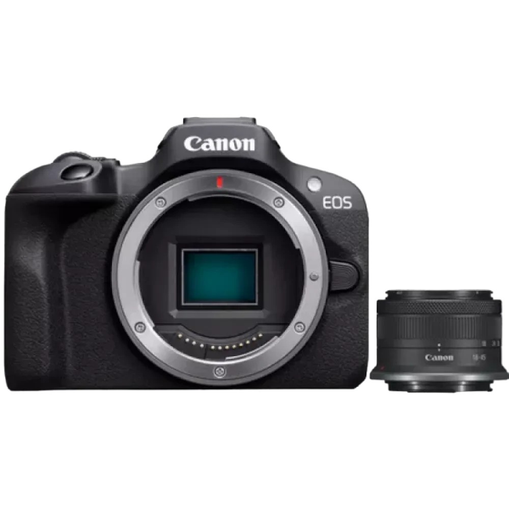 Aparat Foto Mirrorless Canon EOS R100 Black & RF-S 18-45mm f/4.5-6.3 IS STM KIT