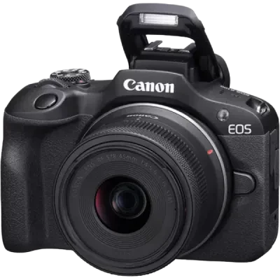 Aparat Foto Mirrorless Canon EOS R100 Black &amp; RF-S 18-45mm f/4.5-6.3 IS STM KIT