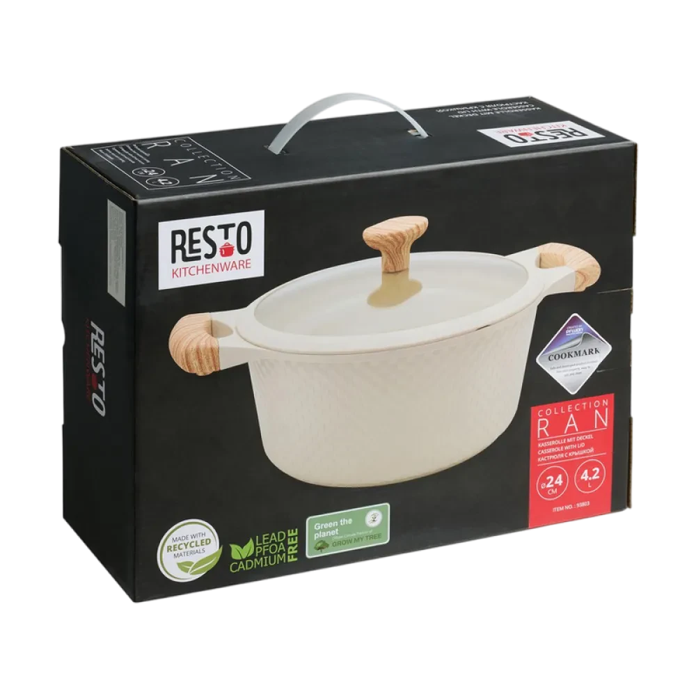Cratiță RESTO 93803, 4,2L, 24cm, Bej