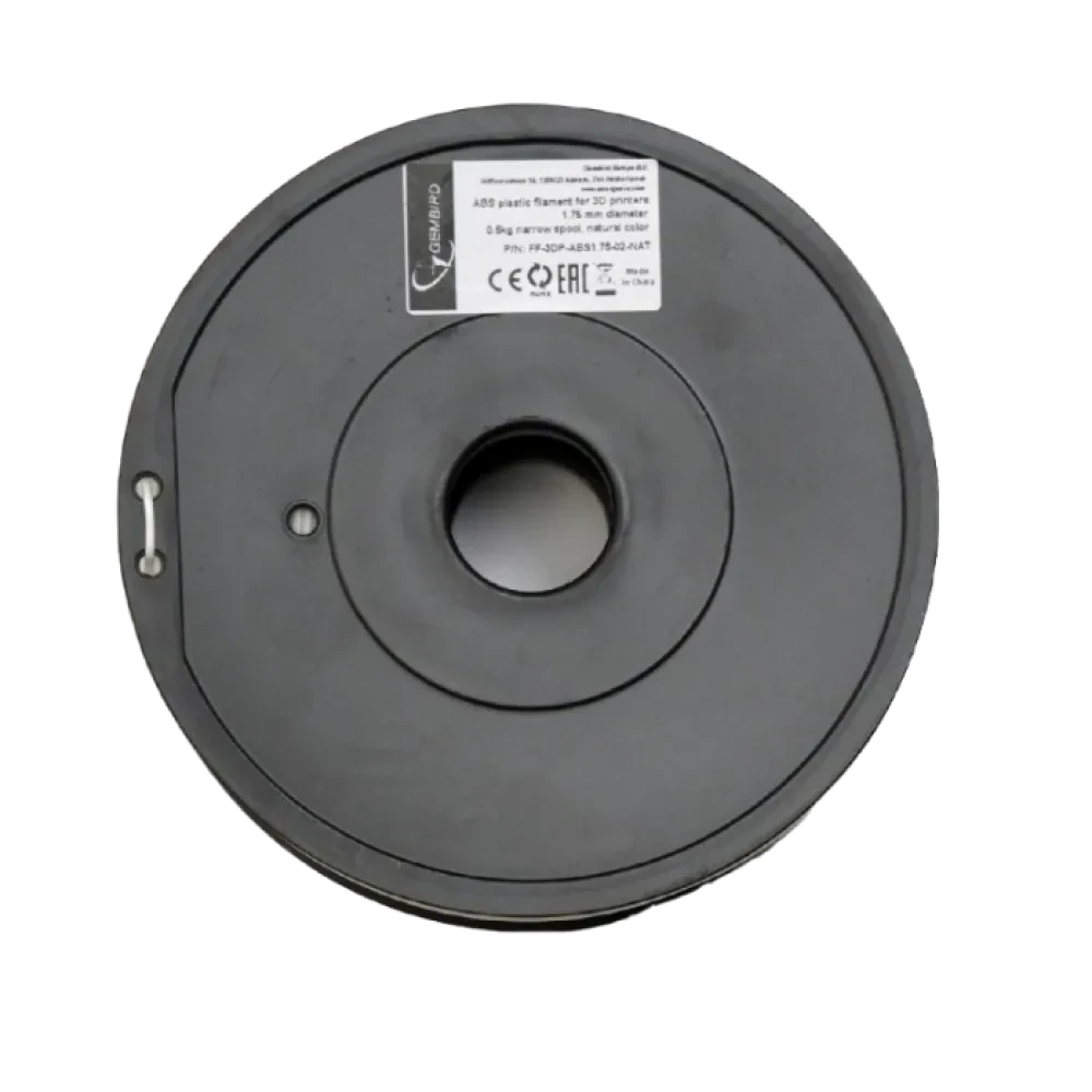 Filament pentru imprimantă 3D Gembird FF-3DP-ABS1.75-02-NAT, ABS, Alb , 1.75 mm, 0,6kg