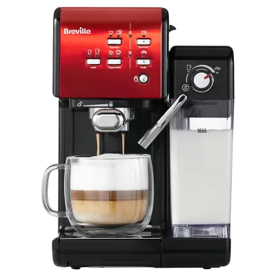 Кофеварка рожковая Breville Prima Latte II VCF109X-01, 1050Вт, Красный