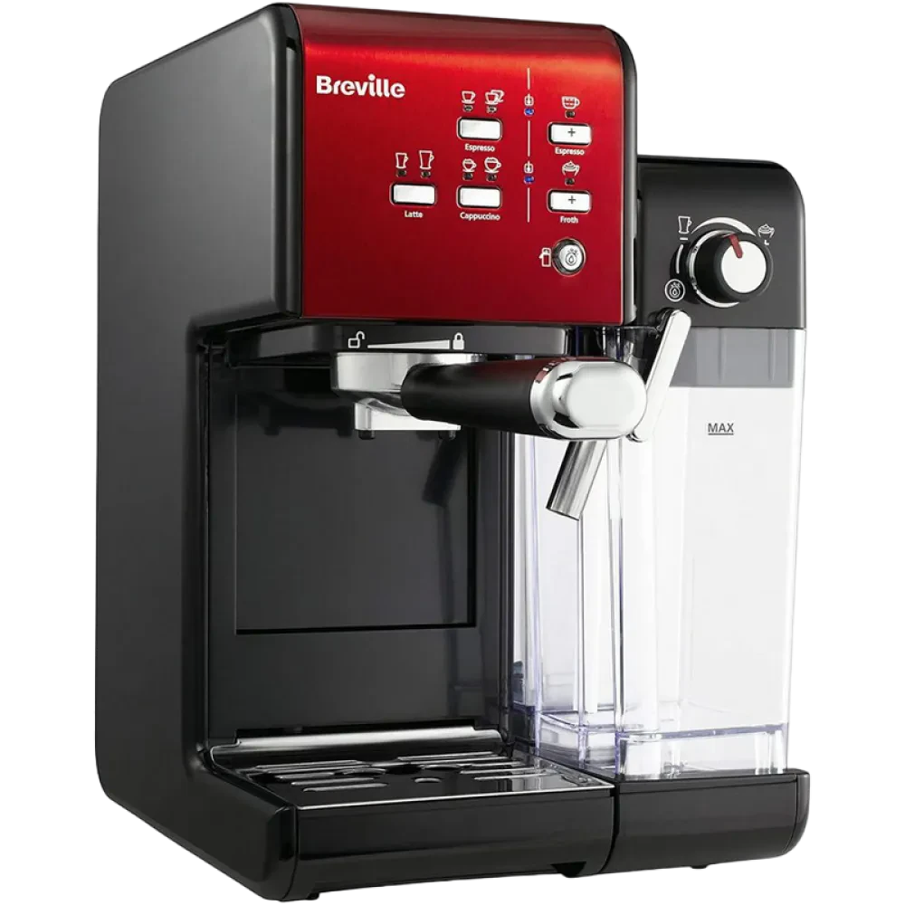 Cafetiera manuala Breville Prima Latte II VCF109X-01, 1050W, Roșu