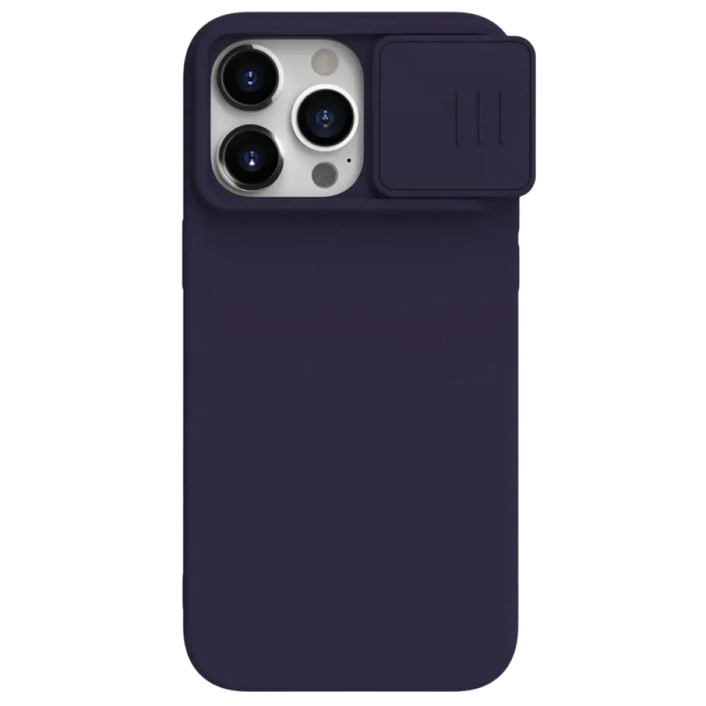 Чехол Nillkin iPhone 15 Pro, CamShield Silky Silicone, Dark Purple