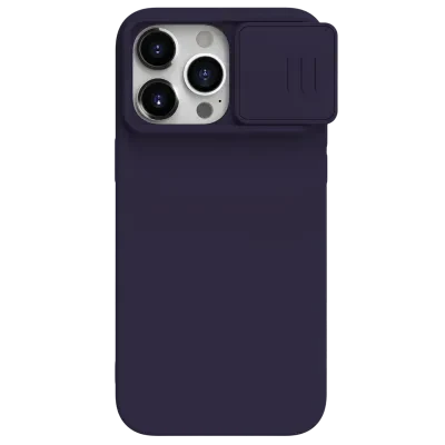 Чехол Nillkin iPhone 15 Pro, CamShield Silky Silicone, Dark Purple