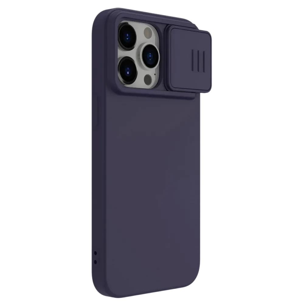 Чехол Nillkin iPhone 15 Pro, CamShield Silky Silicone, Dark Purple