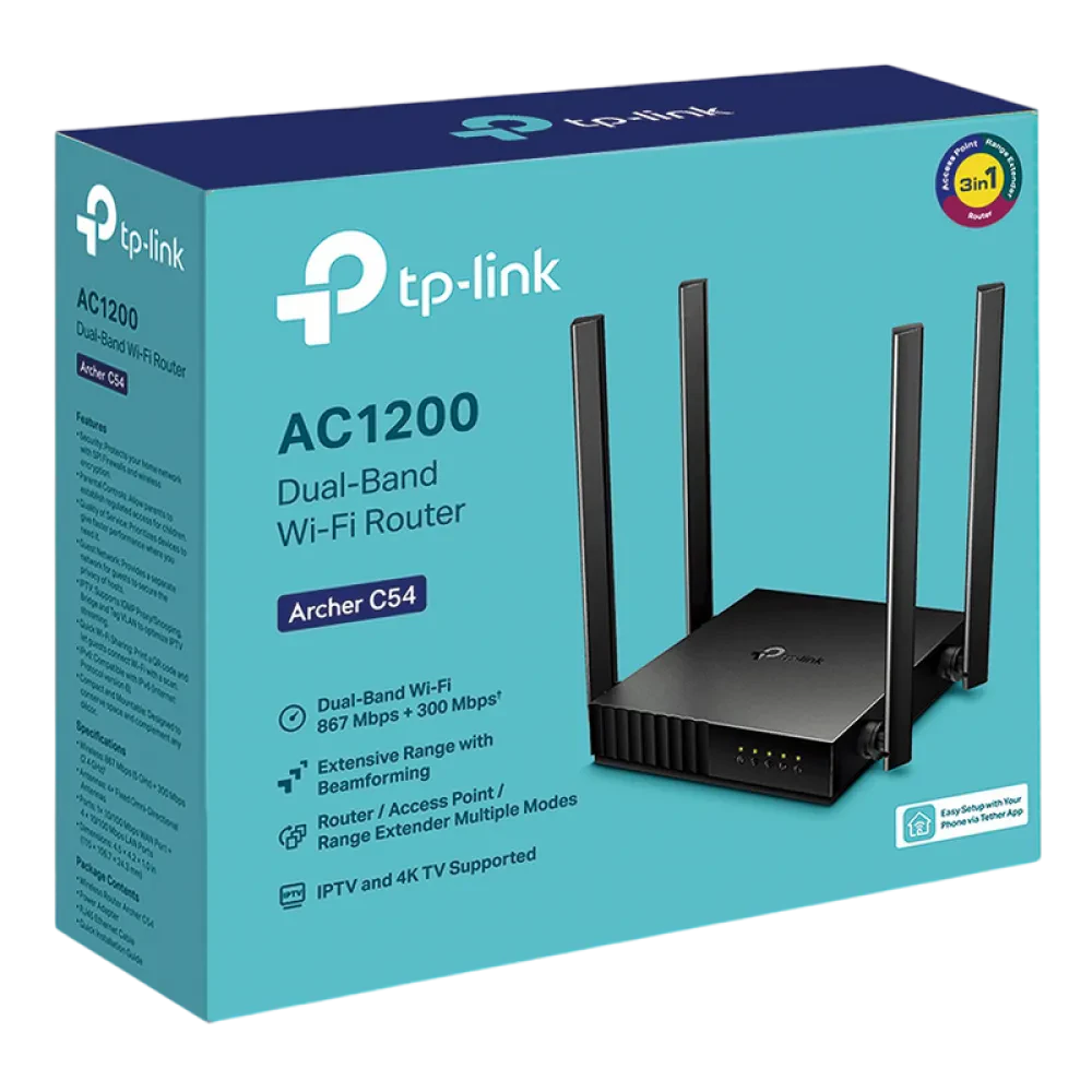 Router fără fir TP-LINK Archer C54, Negru