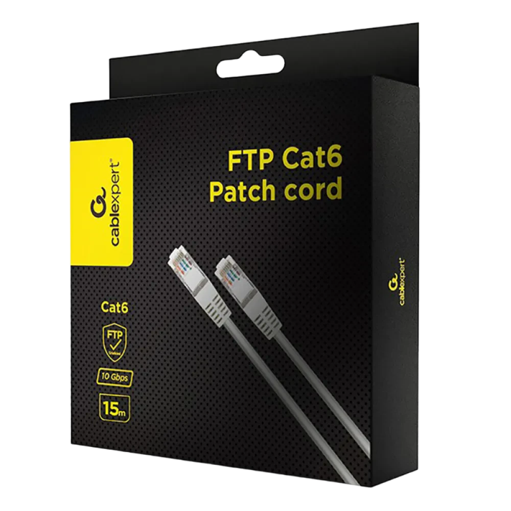Patch cord Cablexpert PPB6-15M, Cat6 FTP , 15m, Alb