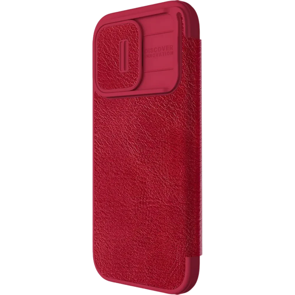 Чехол книжка Nillkin iPhone 15 Pro - Qin Pro, Красный