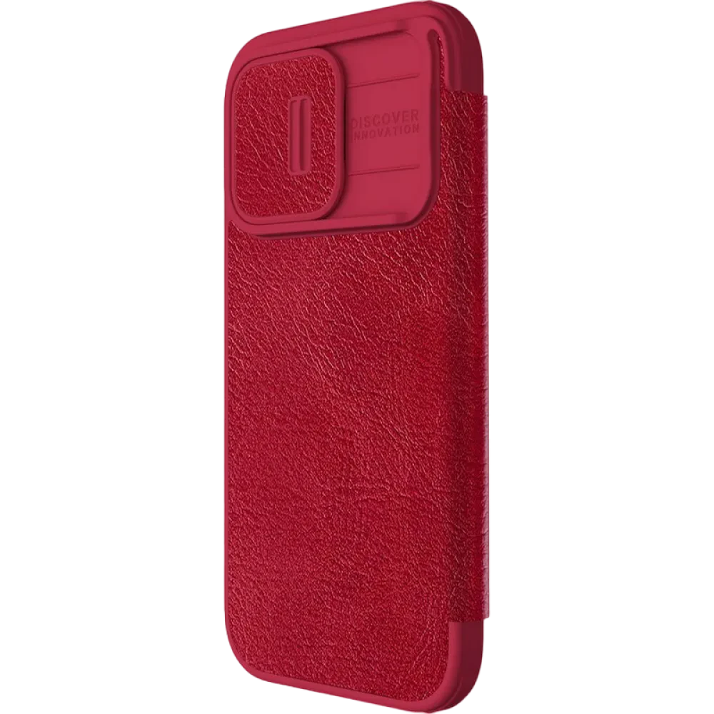 Чехол книжка Nillkin iPhone 15 Pro - Qin Pro, Красный