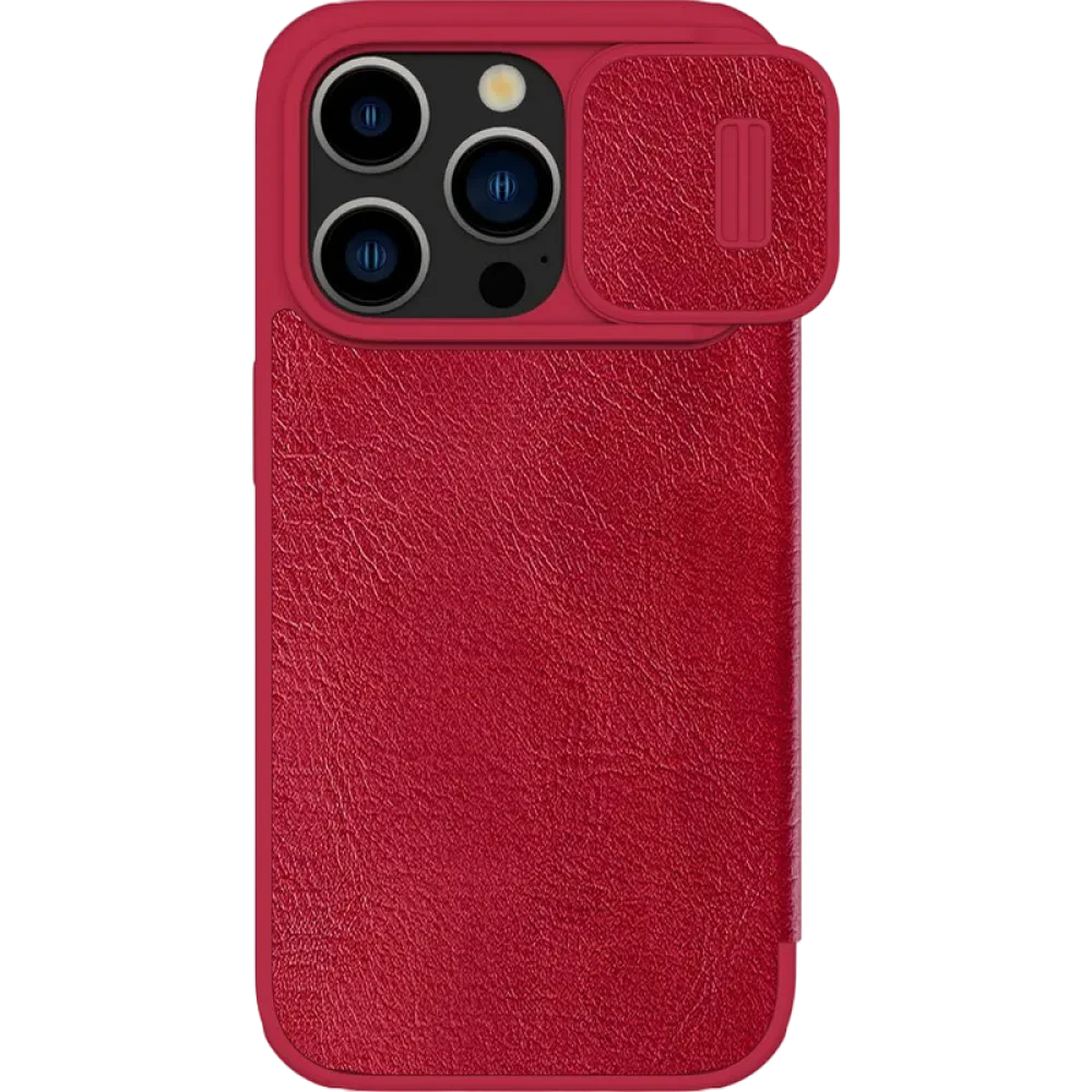 Чехол книжка Nillkin iPhone 15 Pro - Qin Pro, Красный
