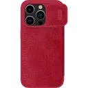 Чехол книжка Nillkin iPhone 15 Pro - Qin Pro, Красный