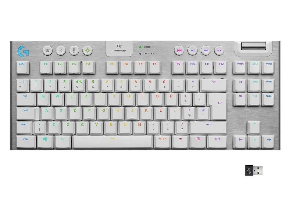 Клавиатура Logitech G915 TKL, Беспроводное, Белый