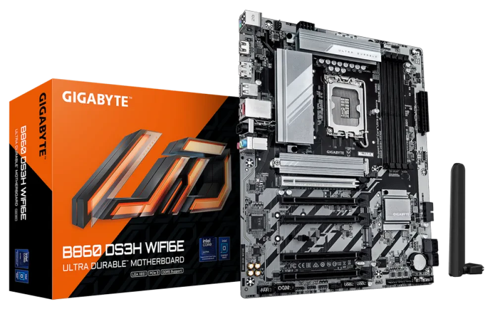 Материнская плата Gigabyte B860 DS3H WIFI6E, LGA1851, Intel B860, ATX