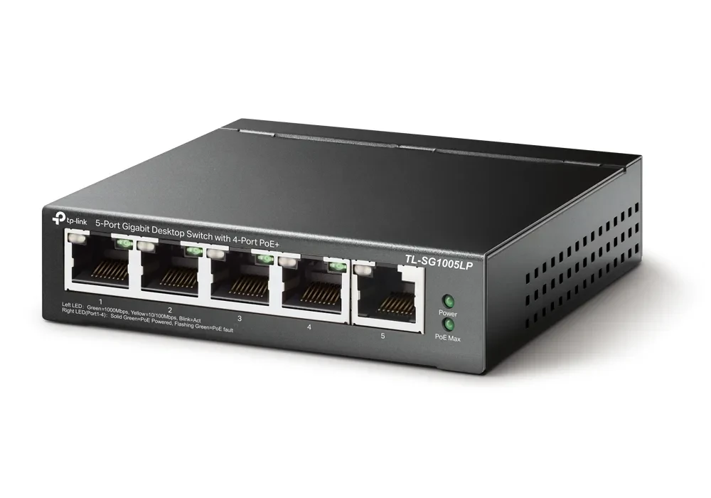 PoE коммутатор TP-LINK TL-SG1005LP, 4x IEEE 802.3af/at