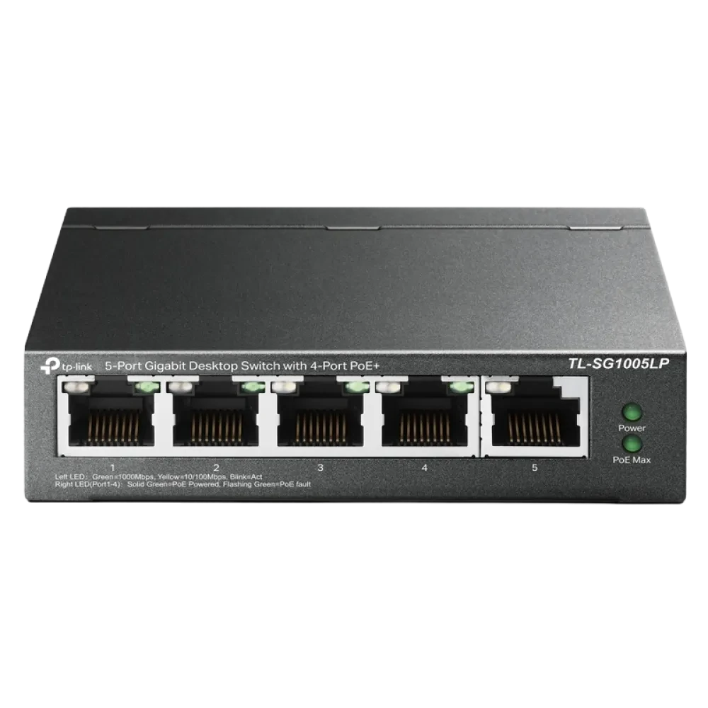 PoE коммутатор TP-LINK TL-SG1005LP, 4x IEEE 802.3af/at