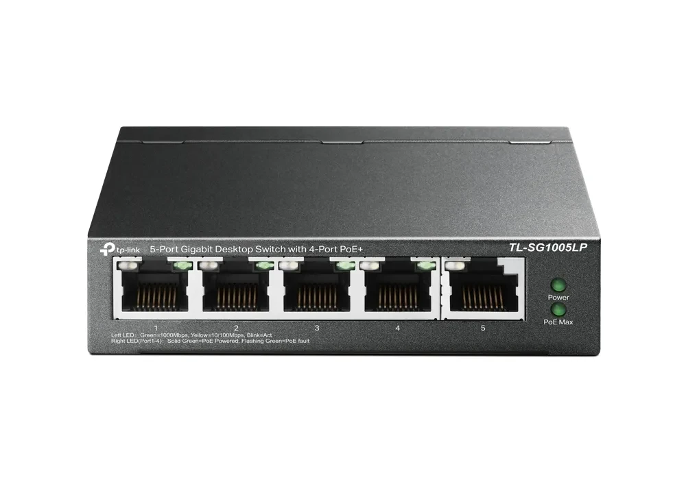 PoE коммутатор TP-LINK TL-SG1005LP, 4x IEEE 802.3af/at