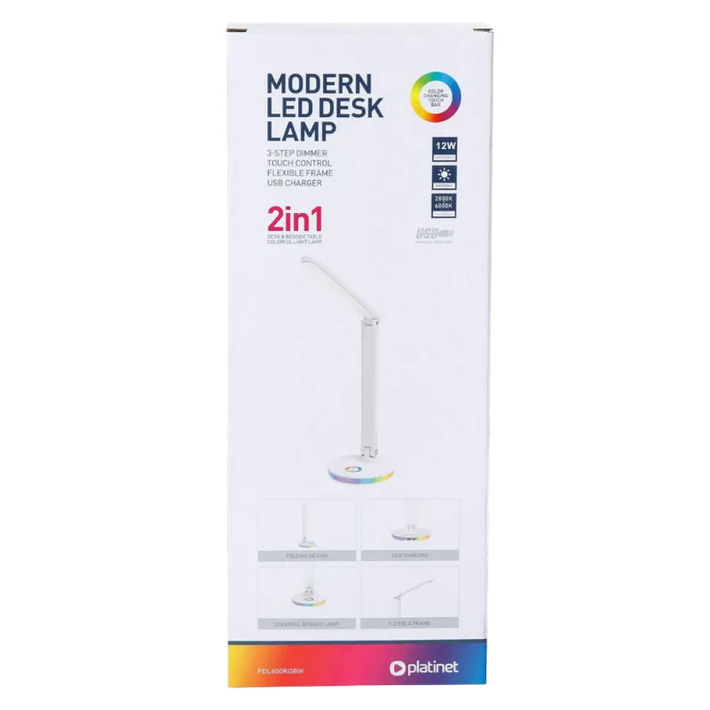 Настольная лампа Platinet PDL400RGB, Белый