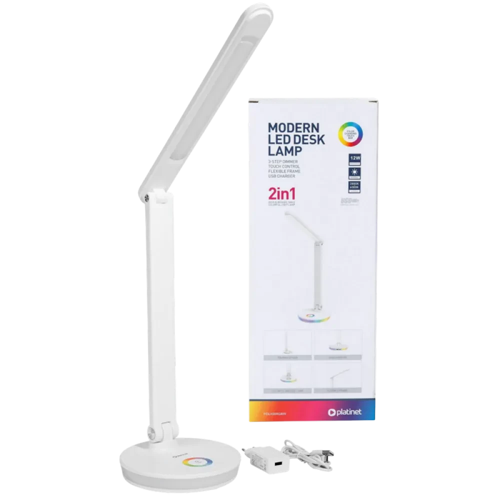 Настольная лампа Platinet PDL400RGB, Белый