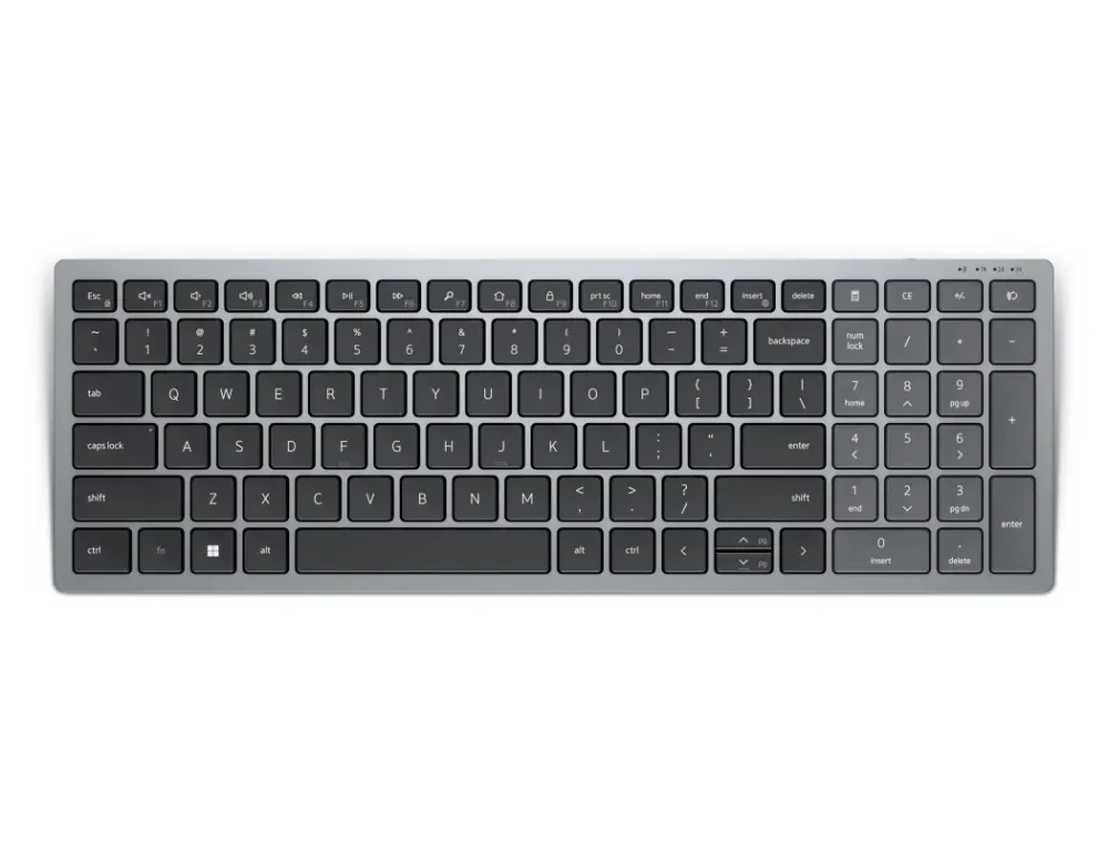 Клавиатура DELL KB740, Беспроводное, Серый