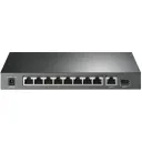 10-port 10/100/1000Mbps POE+ Switch TP-LINK "TL-SG1210P", 8 PoE+ ports, 63W Budget, SFP, Steel Case