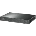 10-port 10/100/1000Mbps POE+ Switch TP-LINK "TL-SG1210P", 8 PoE+ ports, 63W Budget, SFP, Steel Case
