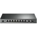 10-port 10/100/1000Mbps POE+ Switch TP-LINK "TL-SG1210P", 8 PoE+ ports, 63W Budget, SFP, Steel Case