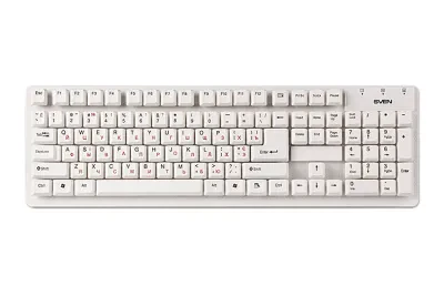 Keyboard SVEN Standard 301, Classic layout, Splash proof, Calculator key, 1.5m, USB, EN/RU, White