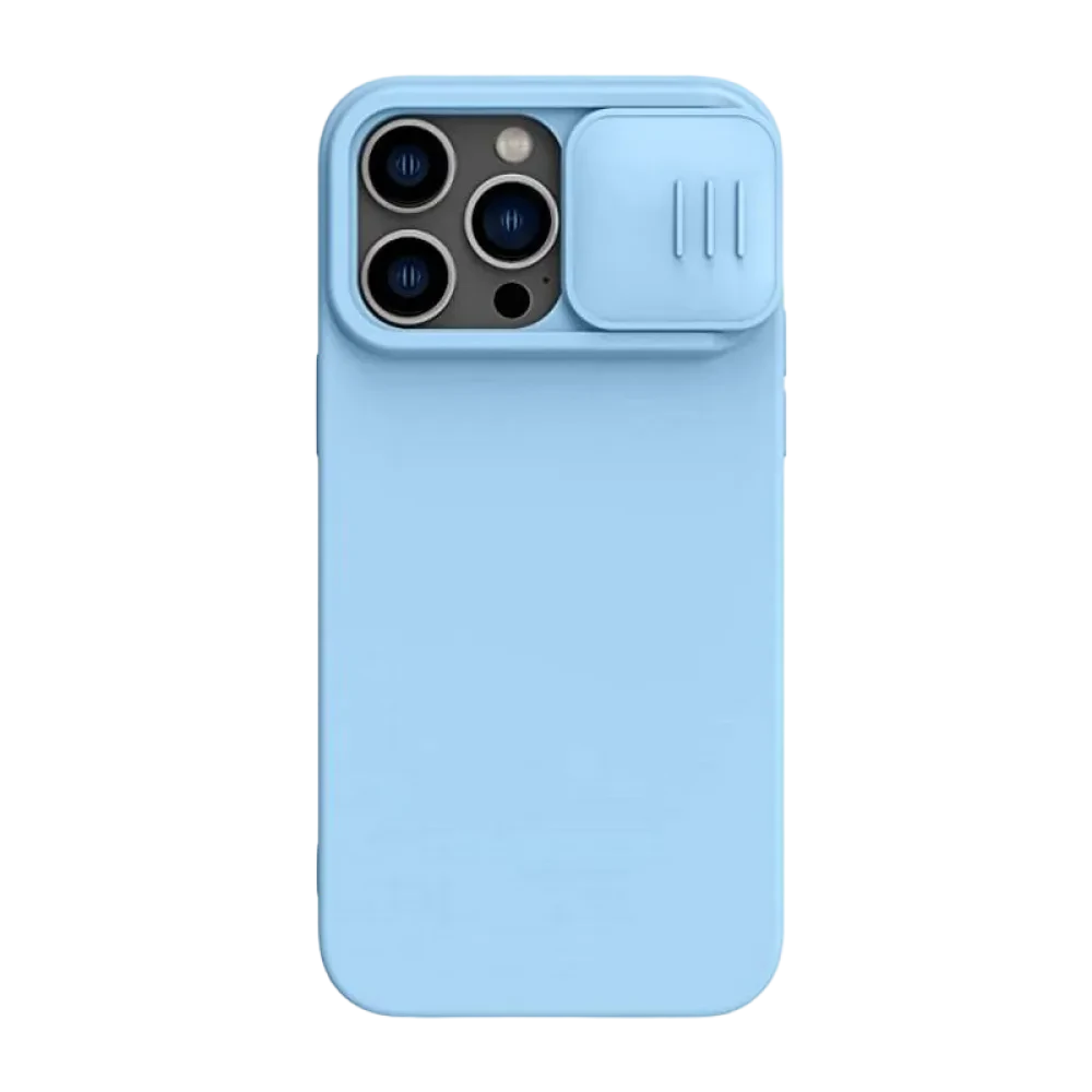 Husă Nillkin iPhone 14 Pro Max, CamShield Silky Silicone, Blue Haze