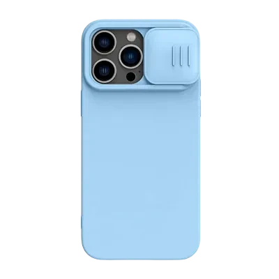 Husă Nillkin iPhone 14 Pro Max, CamShield Silky Silicone, Blue Haze
