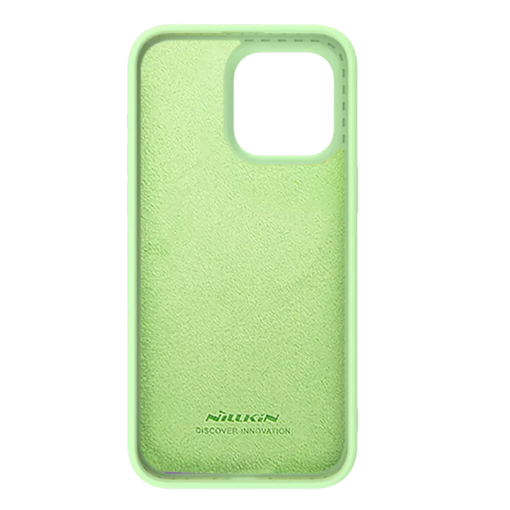 Чехол Nillkin iPhone 15 Pro Max, CamShield Silky Silicone, Mint Green