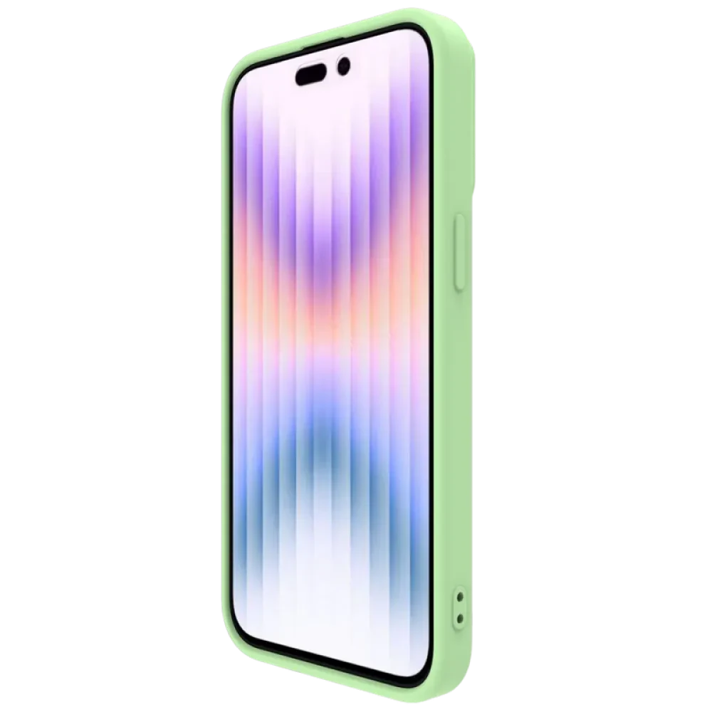 Чехол Nillkin iPhone 15 Pro Max, CamShield Silky Silicone, Mint Green