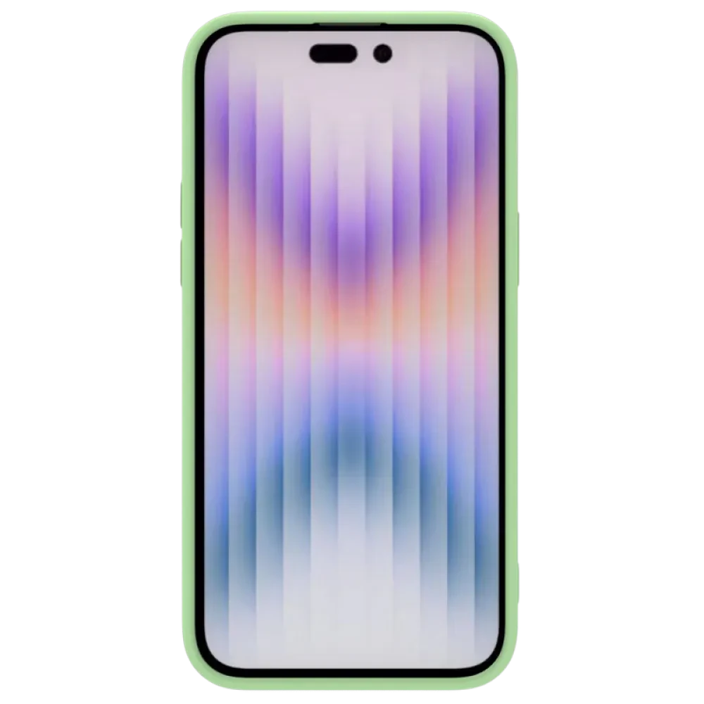 Чехол Nillkin iPhone 15 Pro Max, CamShield Silky Silicone, Mint Green