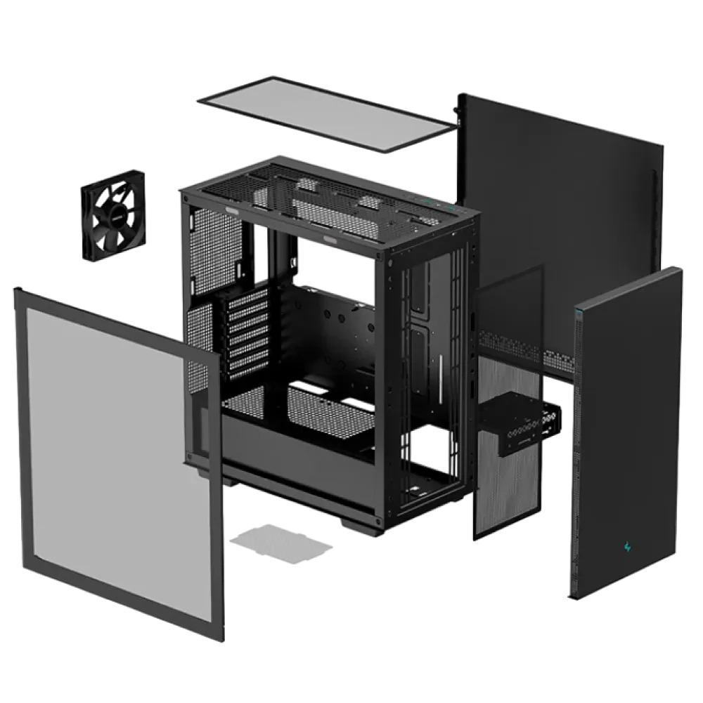 Carcasă PC Deepcool CH510, Midi-Tower, ATX PS2 , Negru