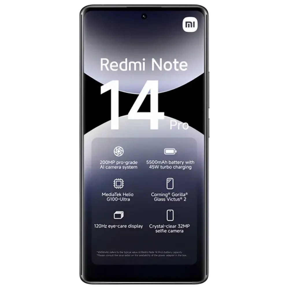 Smartphone Xiaomi Redmi Note 14 Pro 4G, 12GB/512GB, Midnight Black