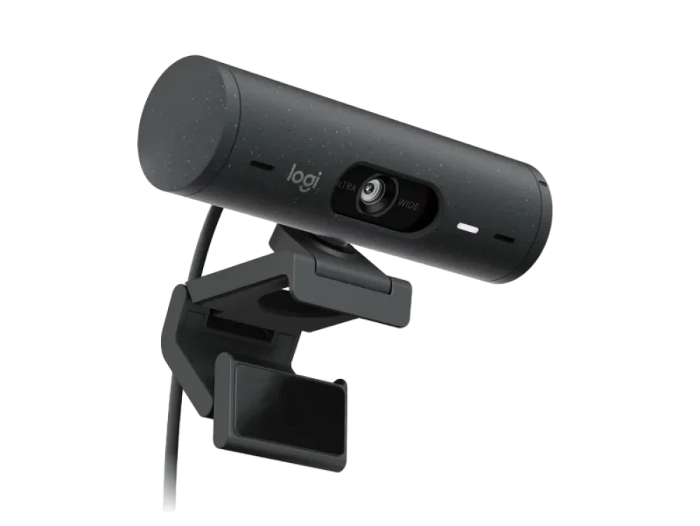 Cameră Web Logitech BRIO 500, Full-HD 1080P, Gri
