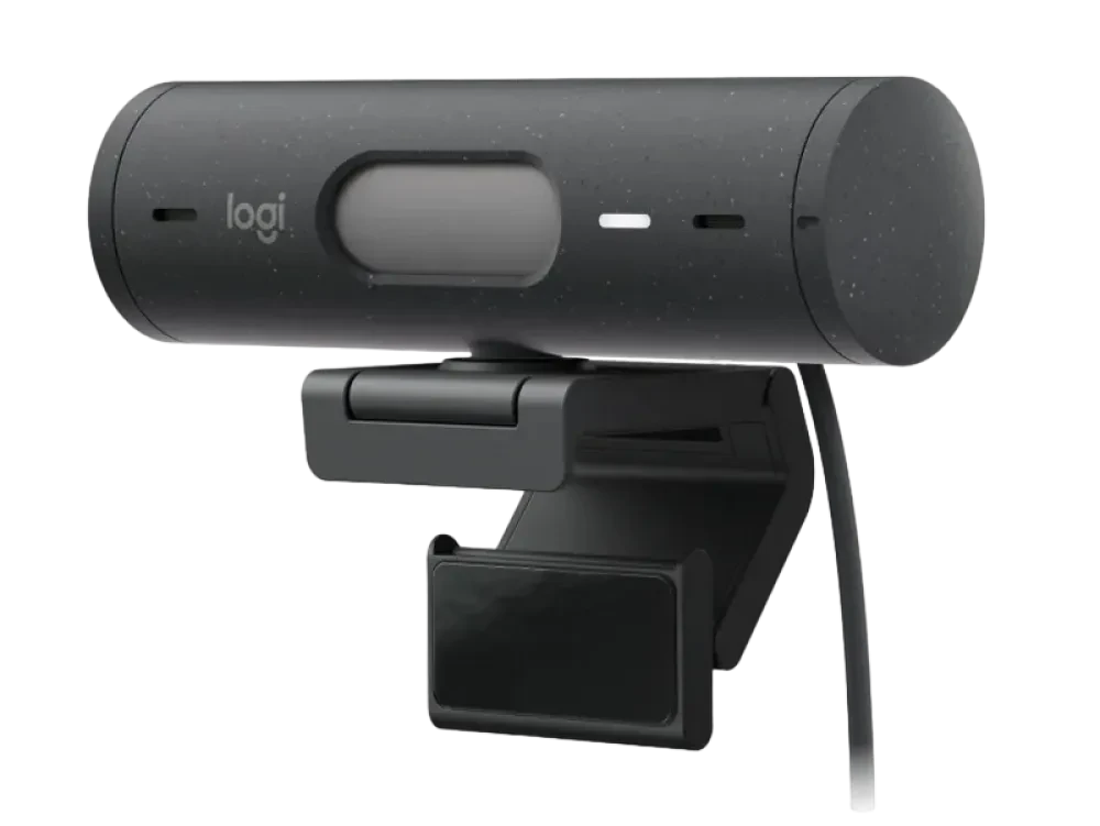 Cameră Web Logitech BRIO 500, Full-HD 1080P, Gri