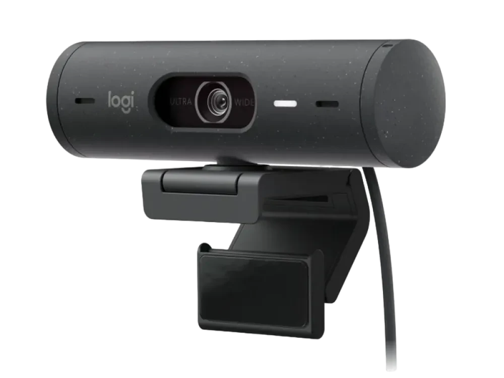Cameră Web Logitech BRIO 500, Full-HD 1080P, Gri