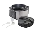 Aparat de gătit multifuncțional sub presiune Hisense HMC6SBK, Negru | Oțel inoxidabil