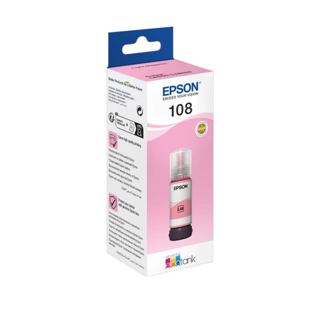 Recipient de cerneală Epson 108 EcoTank, 70ml, Magenta Deschisa