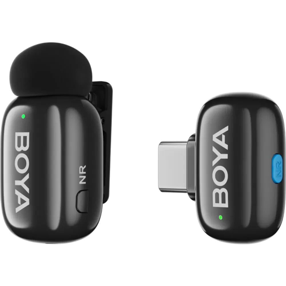 Microfon portabil pentru înregistrare vocală Boya Mini-14, Fără fir, Negru